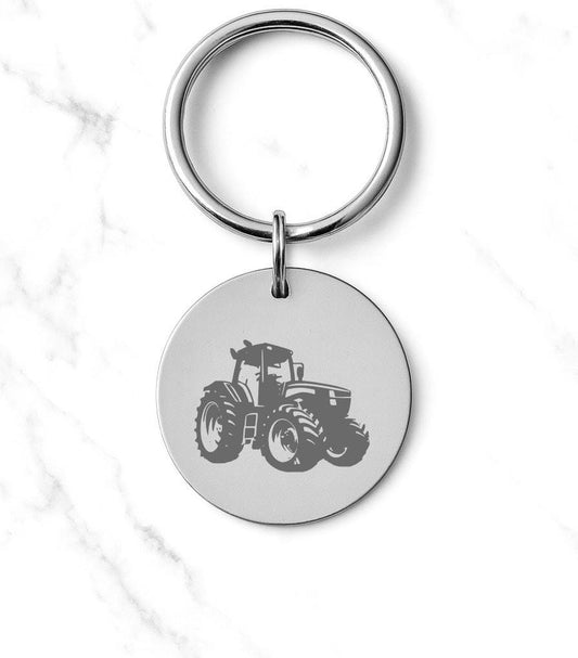 Tractor Keychain – Personalized Farm Key Ring – Gift for Farmers or Country Girls – Rustic Charm – Matching Necklace Available