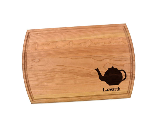 Tea Pot Kettle Cutting Board | Kitchen Pantry Charcuterie Board | Custom Serving Tray | Personalized Tea Pot Gift | Wedding Anniversary Gift