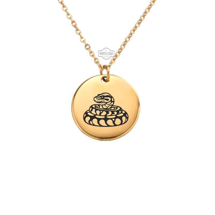 Snake Necklace or Keychain – Personalized Reptile or Symbolic Charm in Gold or Silver, Unique Serpent Gift for Her or Him