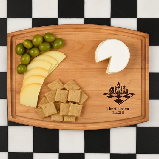 Chess Cutting Board | Board Game Tournament Chopping or Charcuterie Board | Custom Serving Tray | Personalized