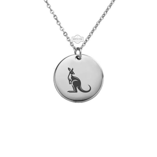 Kangaroo Necklace or Keychain – Personalized Australia Animal Gift in Gold or Silver, Cute Kangaroo Charm for Her or Him