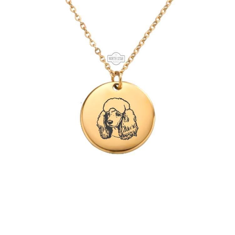 Poodle Necklace or Keychain – Dog Lover Gift for Her or Him, Personalized Pet Memorial Jewelry in Gold or Silver