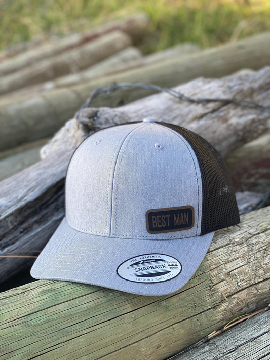 Best Man Hat – Trucker or Snapback Cap for Wedding Party – Groomsman Proposal or Bachelor Party Gift for Best Man