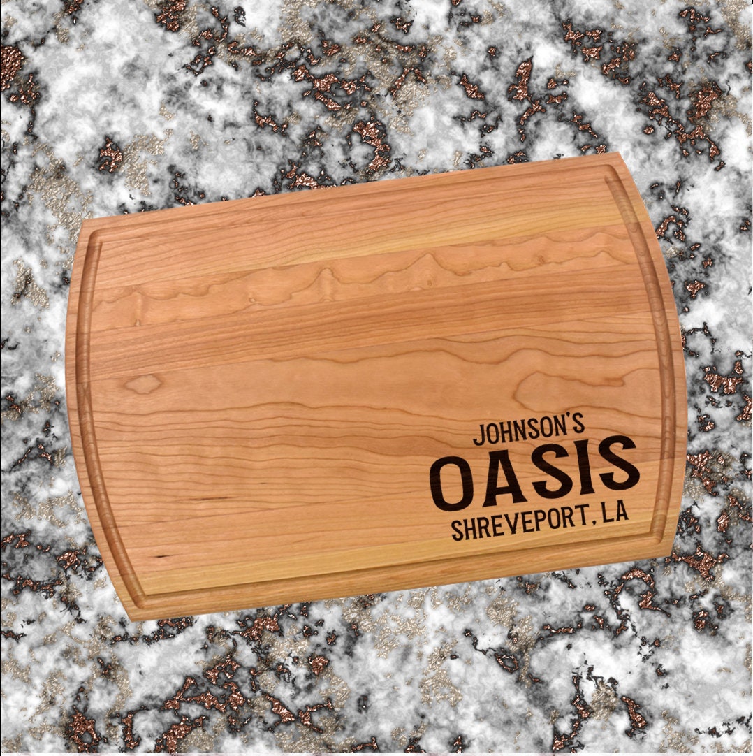 Personalized Oasis Cutting Board | Welcome To Our Oasis Charcuterie Board | Custom Serving Tray | Personalized Housewarming Gift