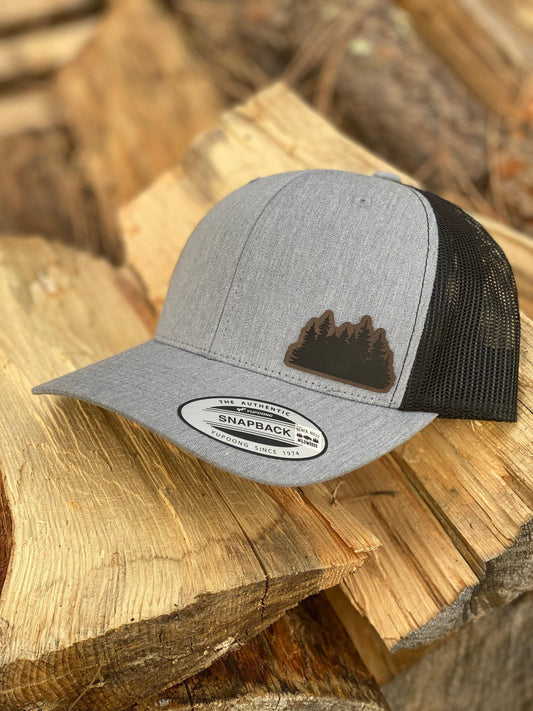 Hiking Forest Hat Snapback Trucker – Engraved Patch Cap for Hikers, Campers, and Nature Lovers, Outdoor Adventure Gift