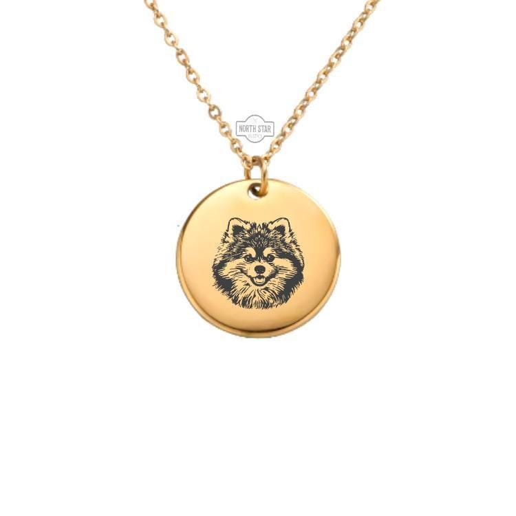 Pomeranian Necklace or Keychain – Dog Lover Gift for Her or Him, Personalized Pet Memorial Jewelry in Gold or Silver