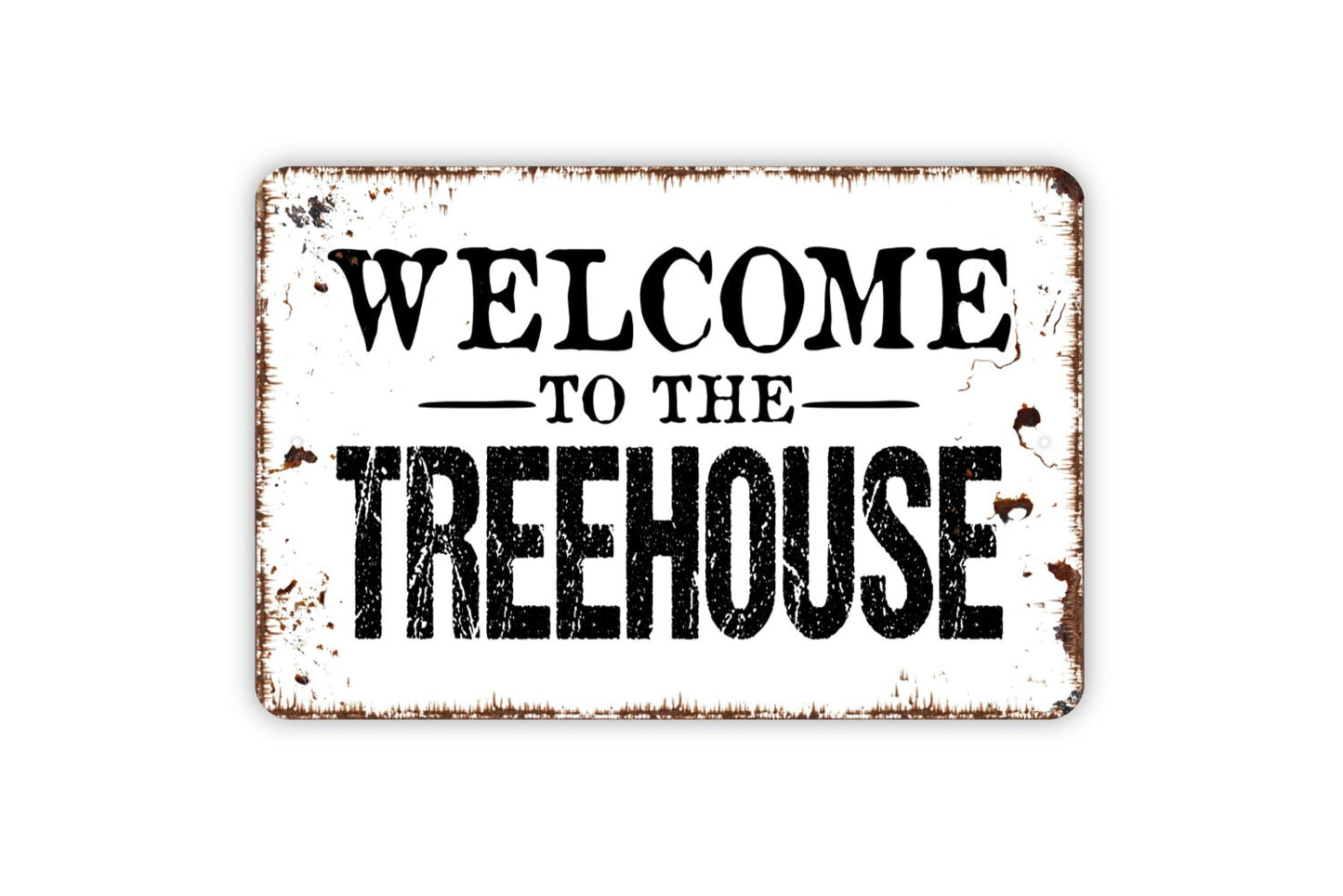 Welcome To The Treehouse Sign - Kids Metal Indoor or Outdoor Wall Art