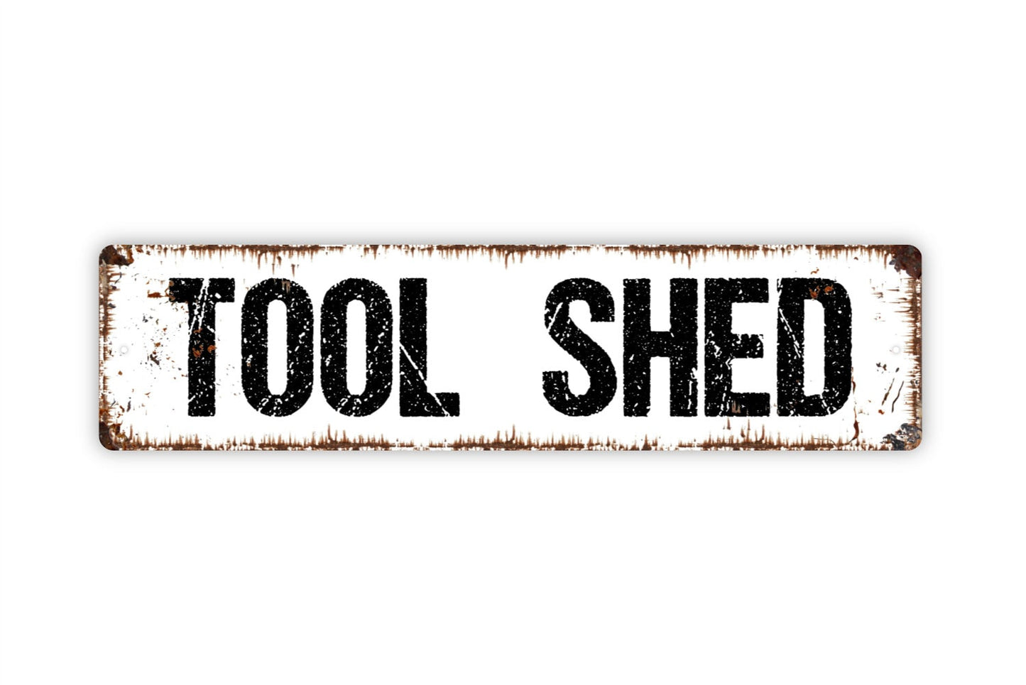 Tool Shed Sign - Workshop Garage Man Cave She Shed Storage Gardening Rustic Street Metal Sign or Door Name Plate Plaque