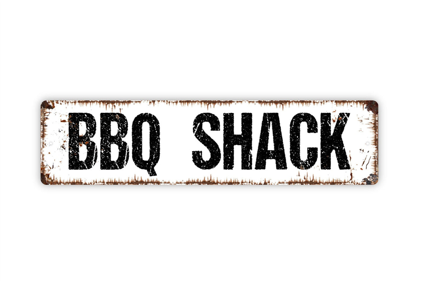 BBQ Shack Sign - Barbecue Smoke Pit Smoker Grill Pit Master Rustic Street Metal Sign or Door Name Plate Plaque