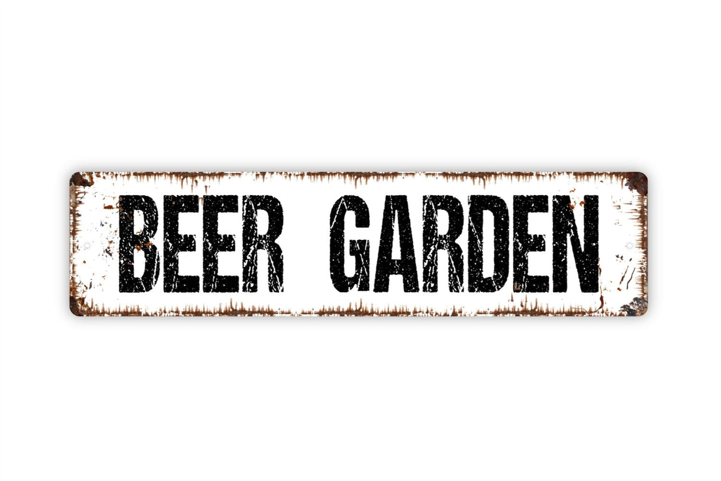 Beer Garden Sign - Welcome To Our Bar Metal Sign, Farmhouse Custom, Rustic Street Sign or Door Name Plate Plaque