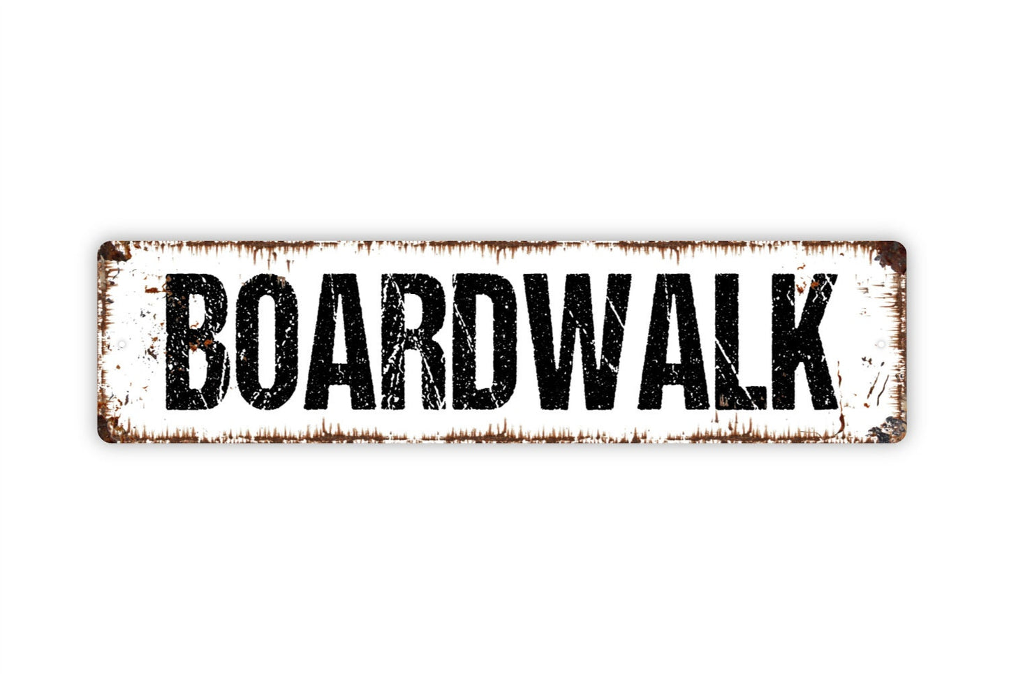 Boardwalk Sign -  Rustic Street Metal Sign or Door Name Plate Plaque