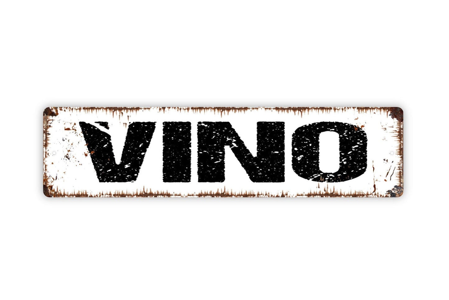 Vino Sign - Wine Cellar Kitchen Pantry Winery Vineyard Rustic Street Metal Sign or Door Name Plate Plaque