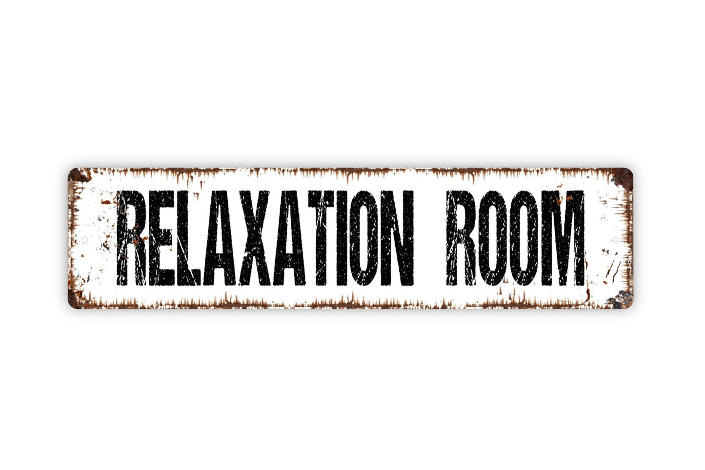 Relaxation Room Sign - Zen Den Relax Read Quiet Zone Meditate Therapy Rustic Street Metal Sign or Door Name Plate Plaque