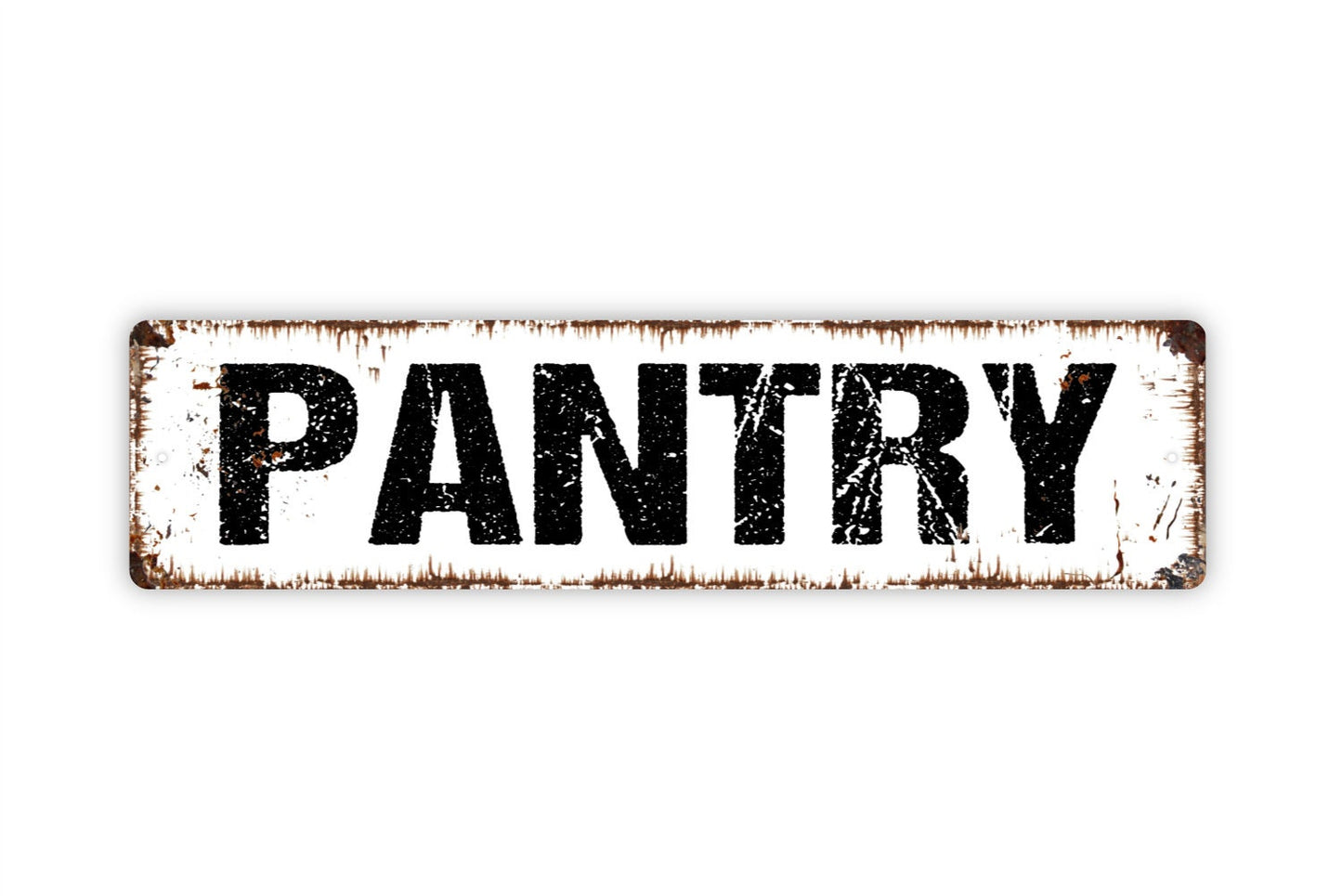 Pantry Sign - Kitchen Cafe Diner Dry Goods Snacks Rustic Street Metal Sign or Door Name Plate Plaque