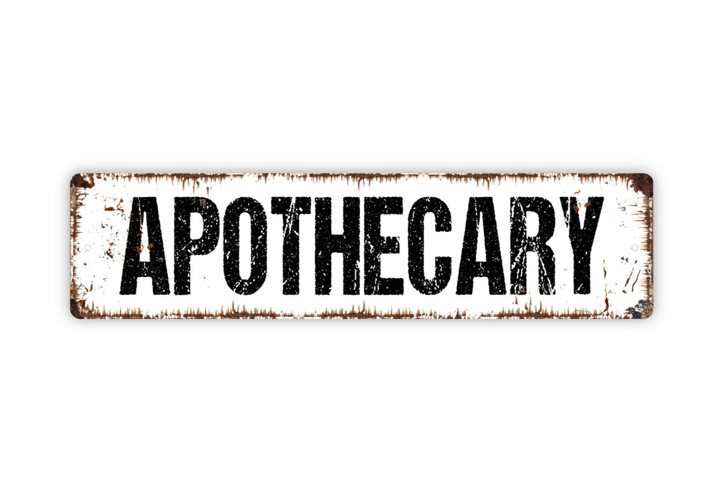 Apothecary Sign - Pharmacy Medicine Rustic Metal Street Sign or Door Name Plate Plaque