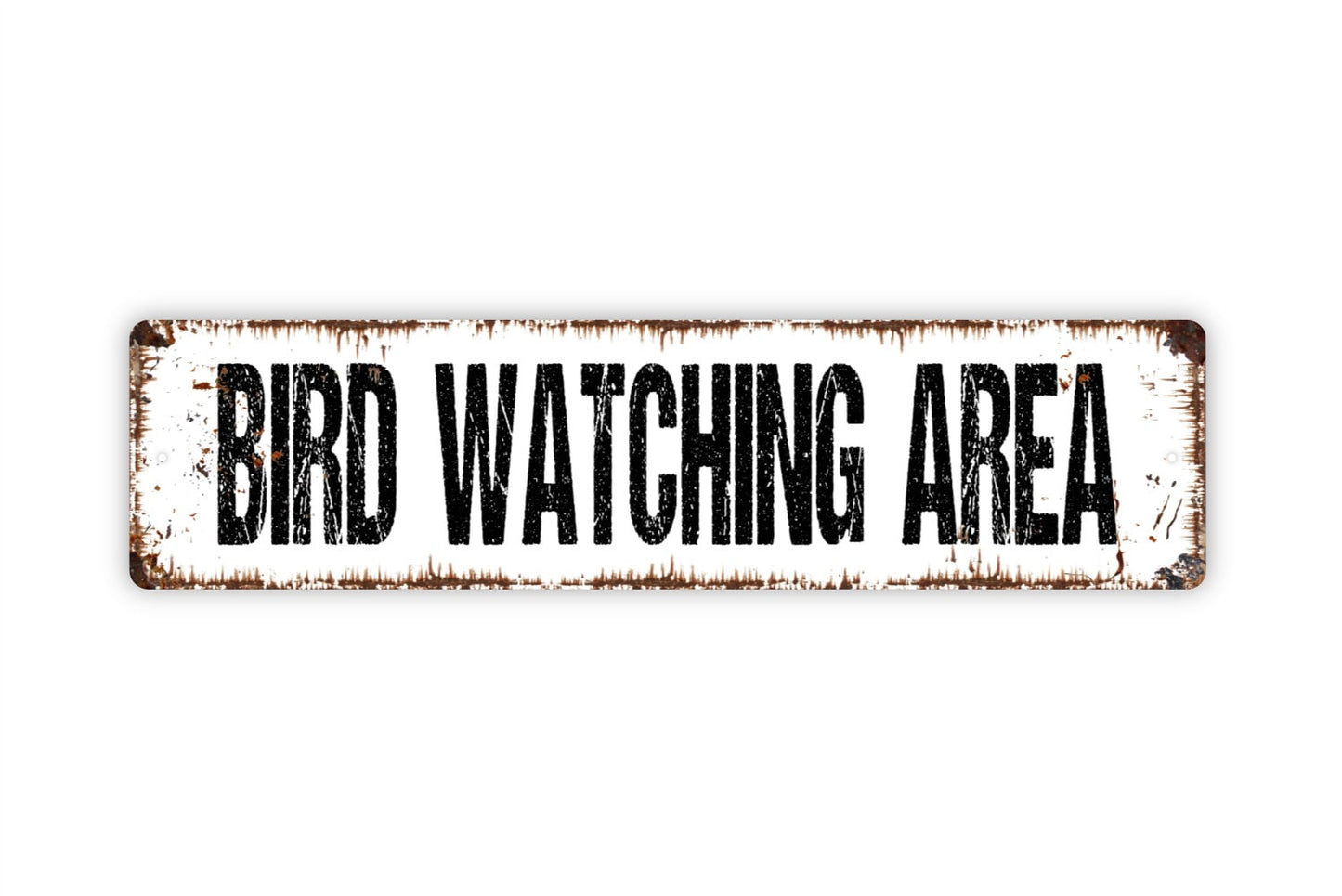 Bird Watching Area Sign - Apiary Garden Wildlife Viewing Rustic Street Metal Sign or Door Name Plate Plaque