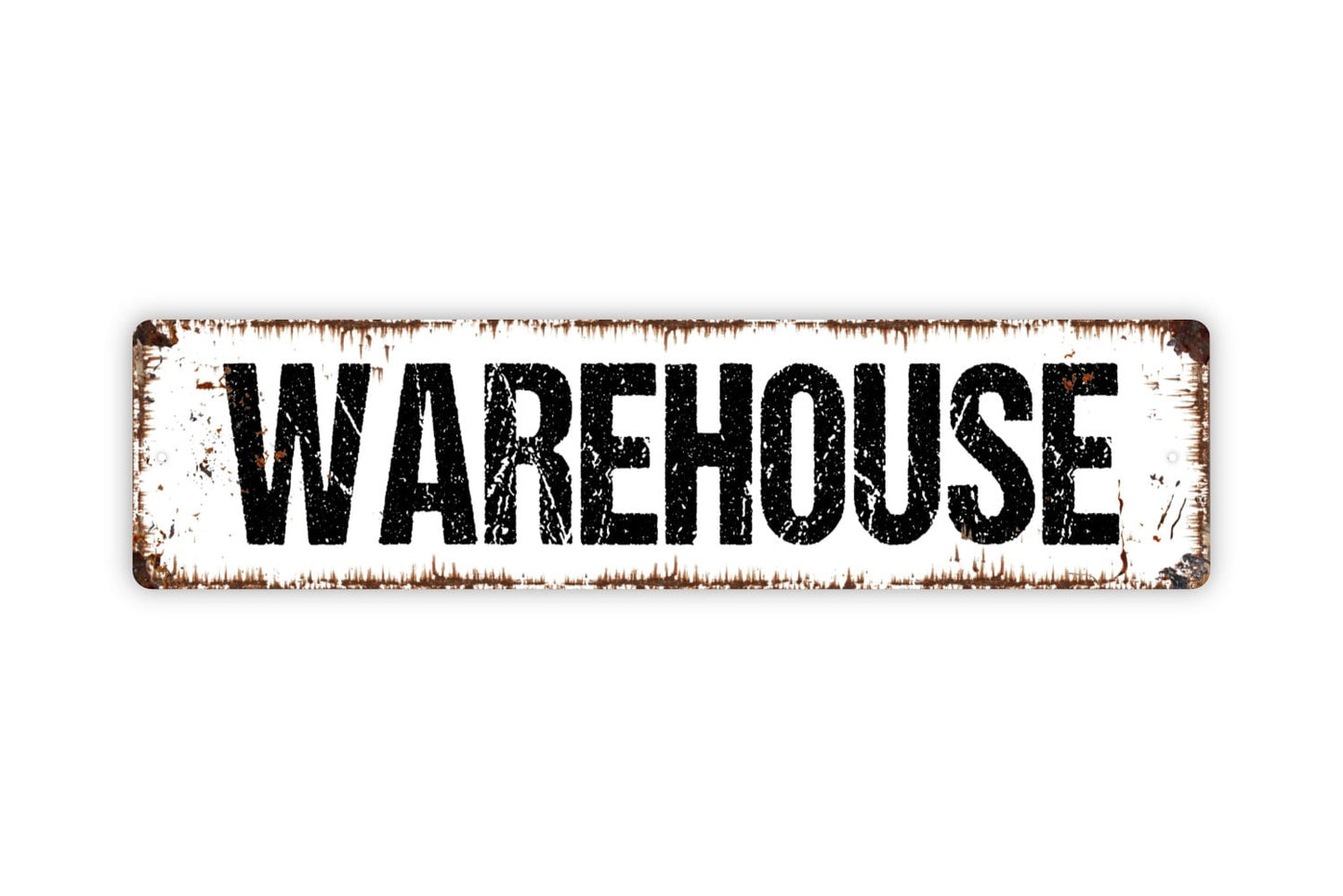 Warehouse Sign - Rustic Street Metal Sign or Door Name Plate Plaque