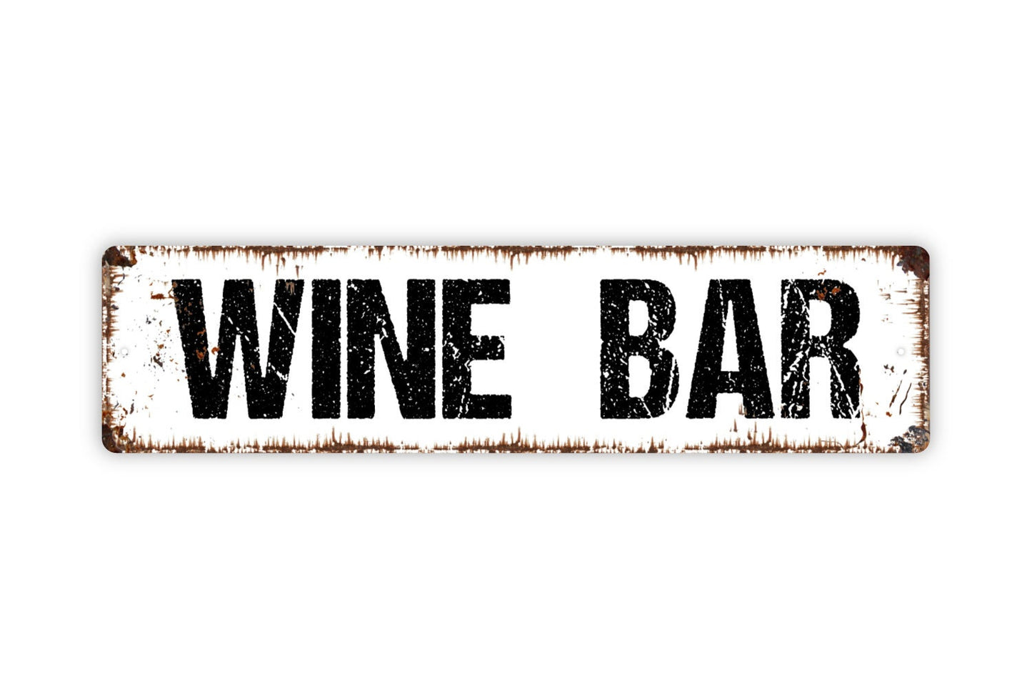 Wine Bar Sign - Winery Vineyard Cork Bottle Glass Kitchen Pantry Rustic Street Metal Sign or Door Name Plate Plaque