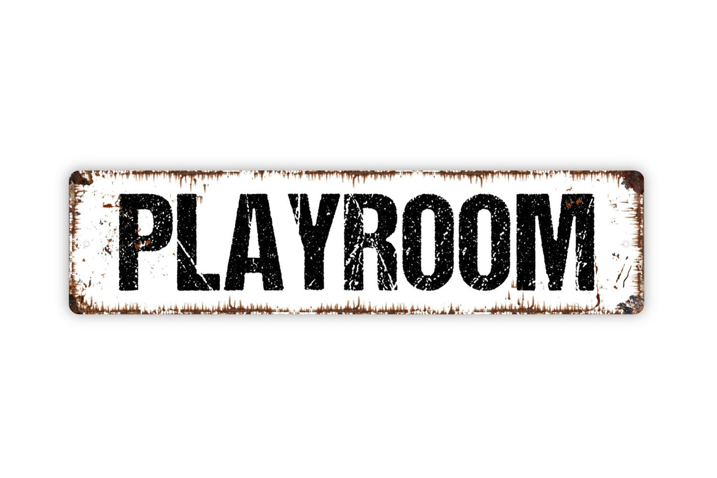 Playroom Sign - Kids Toy Room Hobby Clubhouse Fort Rustic Street Metal Sign or Door Name Plate Plaque