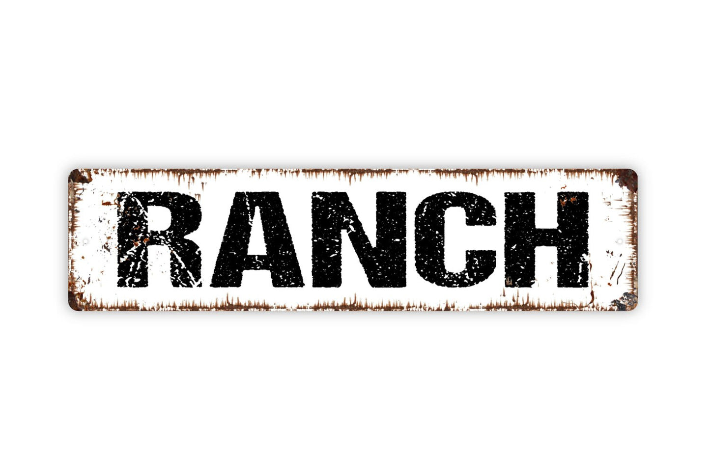 Ranch Metal Sign - Farm Farmhouse Rustic Street Metal Sign or Door Name Plate Plaque