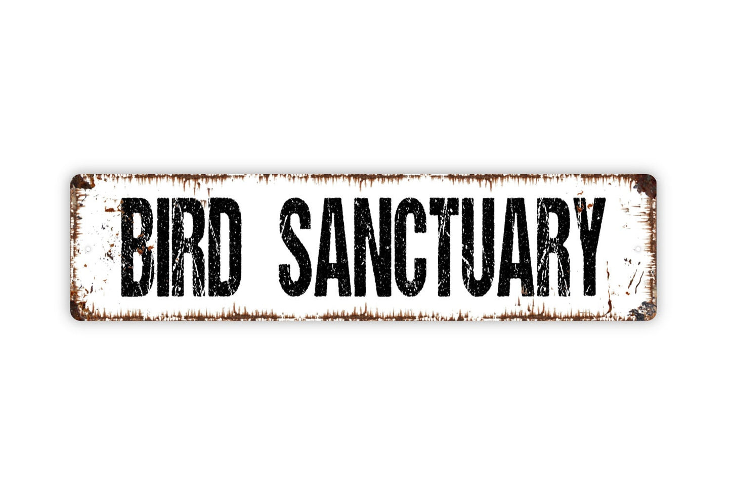 Bird Sanctuary Sign - Apiary Bird Feeder Nest Birdhouse Garden Rustic Street Metal Sign or Door Name Plate Plaque