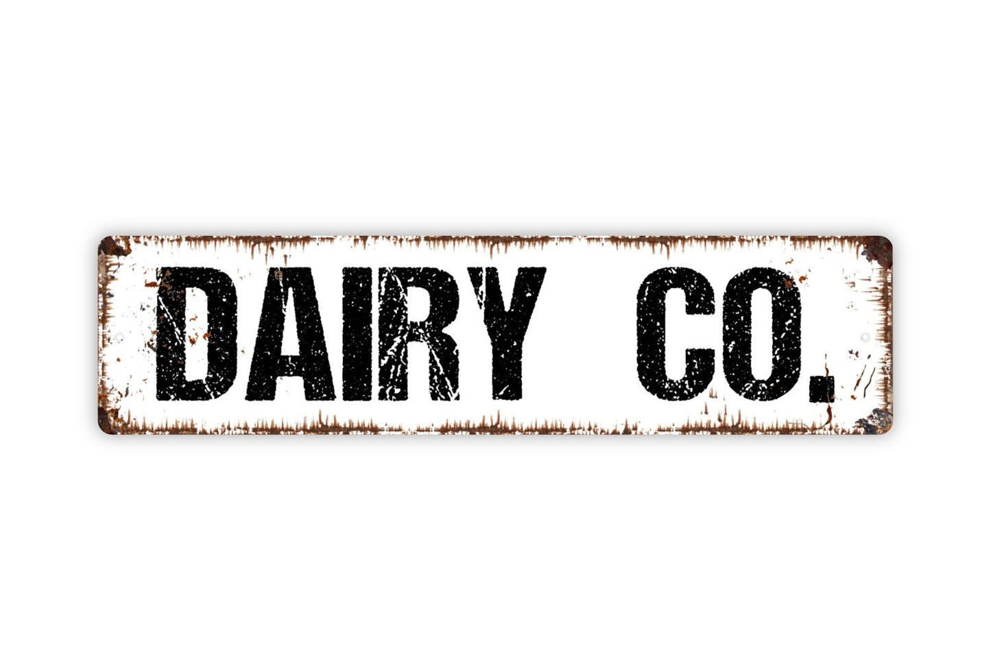 Dairy Company Sign - Farm Farmer Farmhouse Cow Cattle Milk Farm Fresh Rustic Street Metal Sign or Door Name Plate Plaque