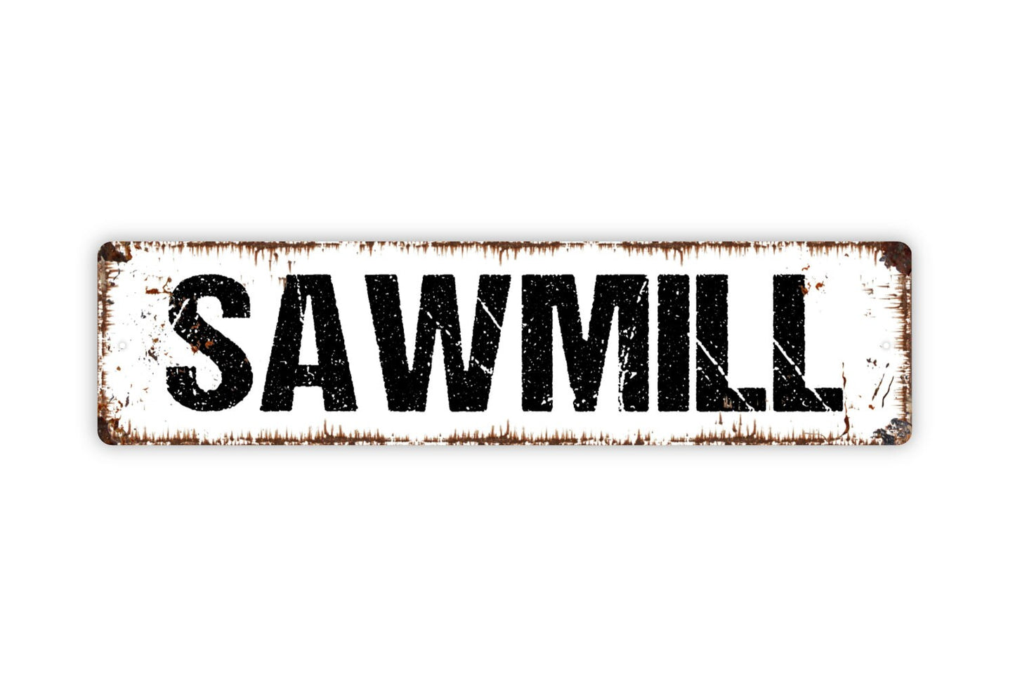 Sawmill Sign - Carpentry Workshop Hobby Room Man Cave Garage Tools Rustic Street Metal Sign or Door Name Plate Plaque