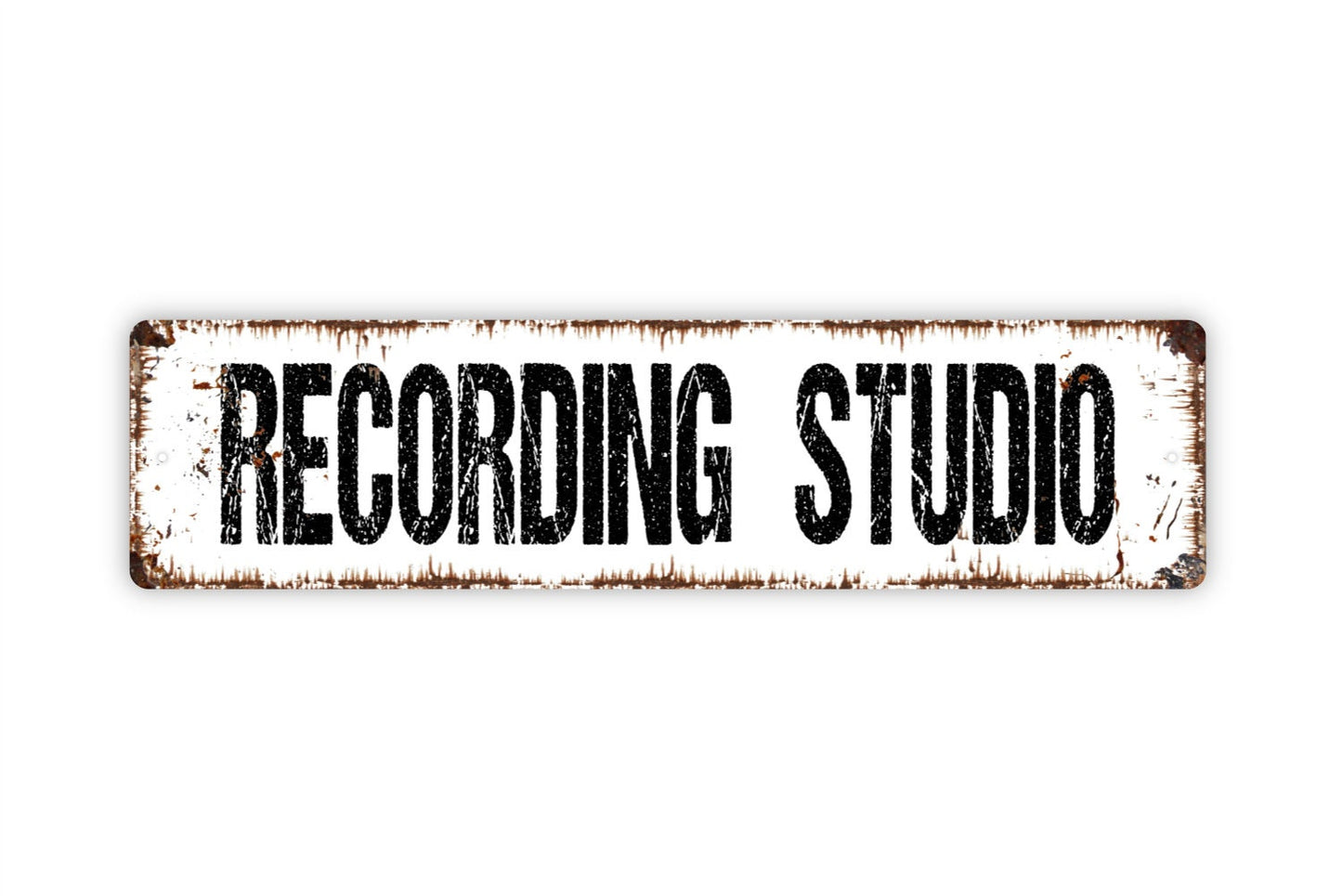 Recording Studio Sign - Music Voice Instrument Band Record Street Metal Sign or Door Name Plate Plaque