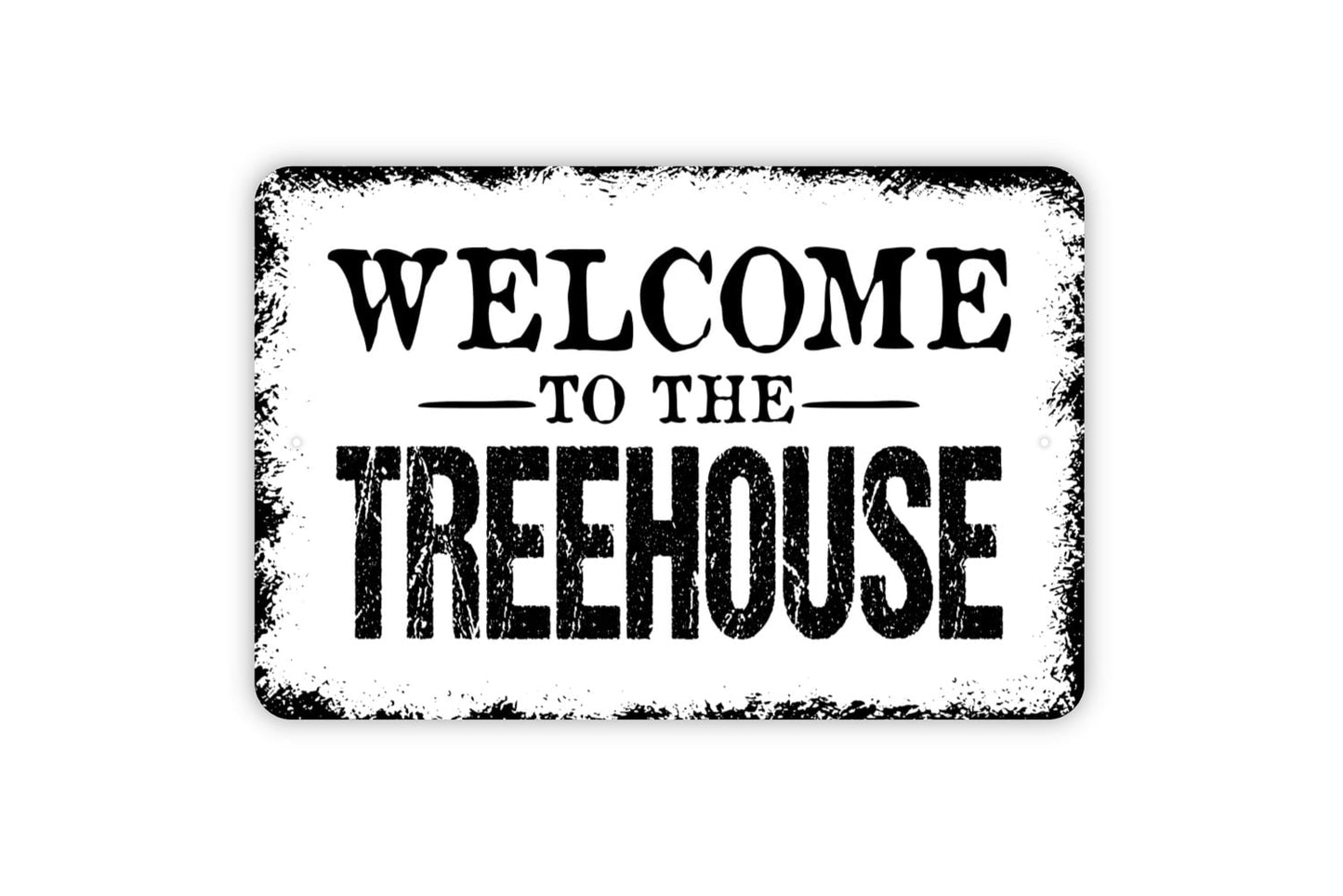 Welcome To The Treehouse Sign - Kids Metal Indoor or Outdoor Wall Art