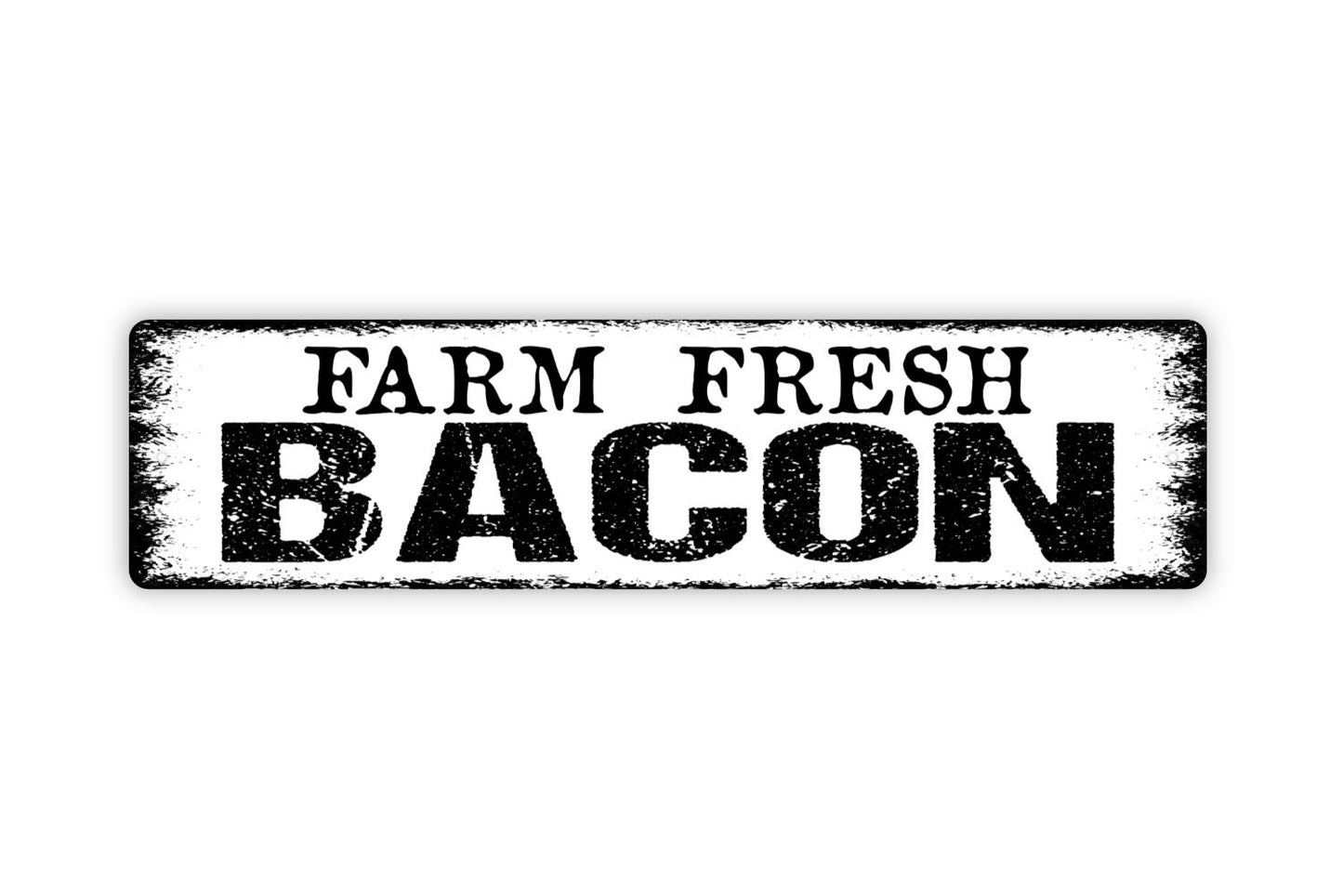 Farm Fresh Bacon Sign - Pig Hog Farm Farmer Ranch I Love Bacon Rustic Street Metal Sign or Door Name Plate Plaque