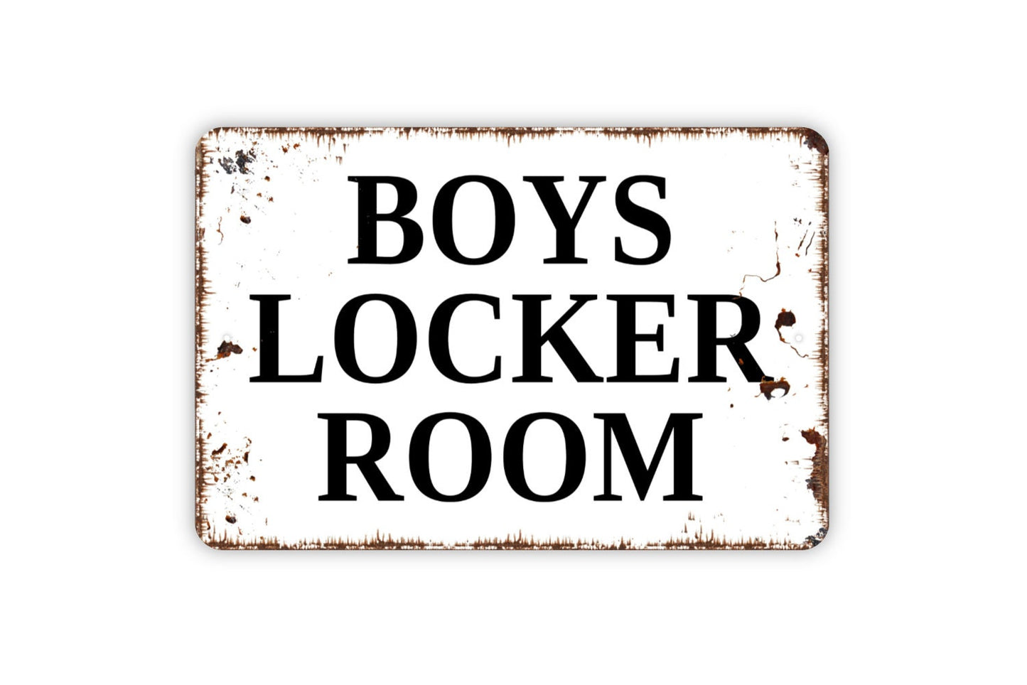 Boys Locker Room Sign - Metal Indoor or Outdoor Wall Art