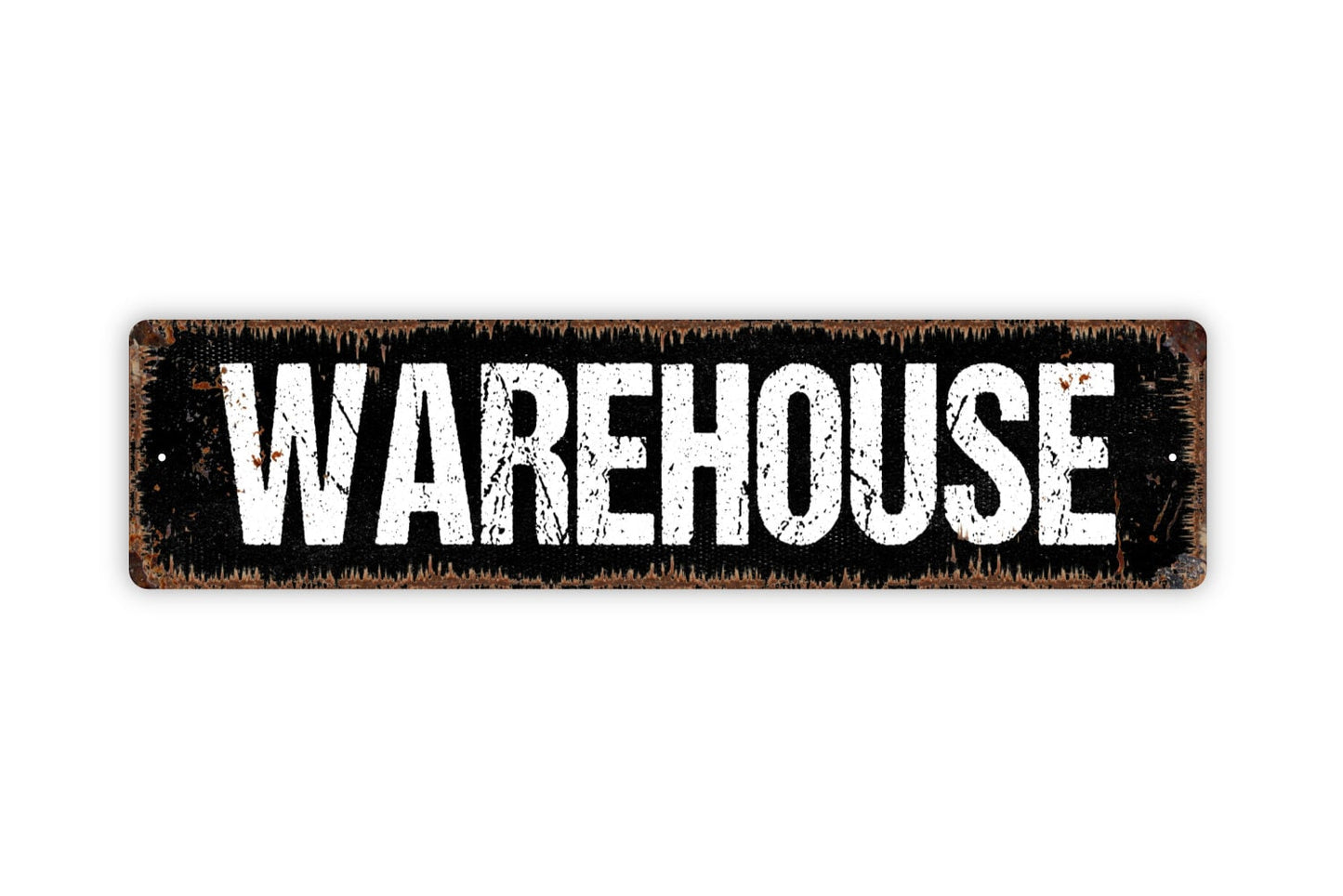 Warehouse Sign - Rustic Street Metal Sign or Door Name Plate Plaque