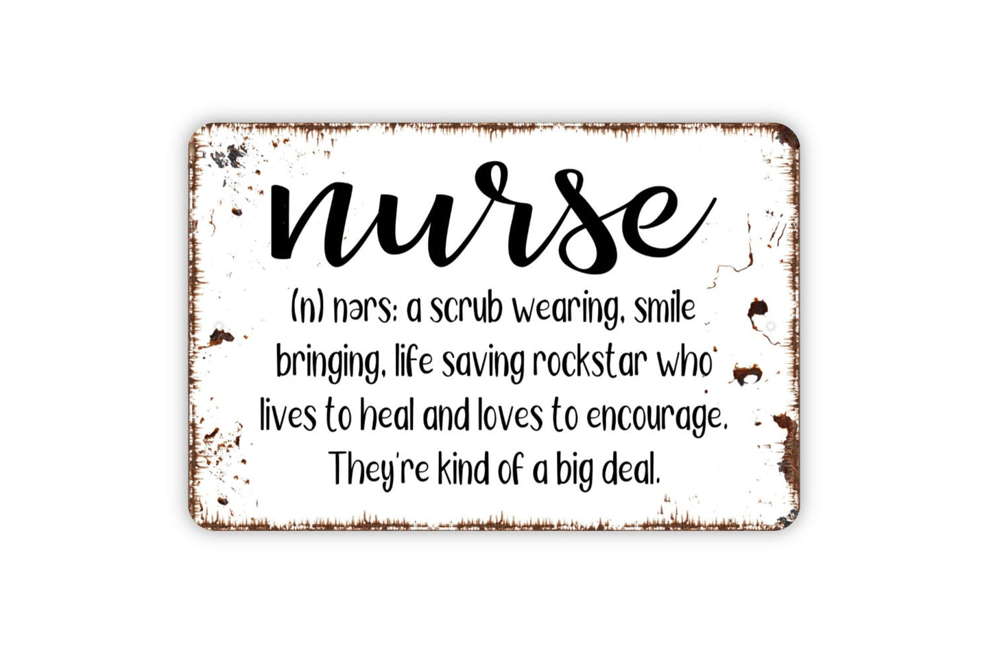 Nurse Definition Sign - Farmhouse Wall Decor Modern Wall Art Metal Sign