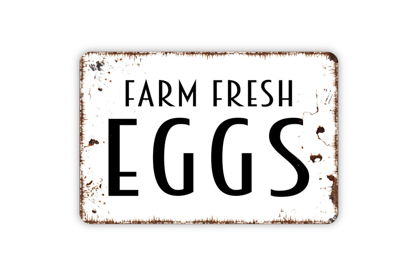 Farm Fresh Eggs Sign, Metal Sign, Farmhouse Contemporary Modern Wall Metal Sign