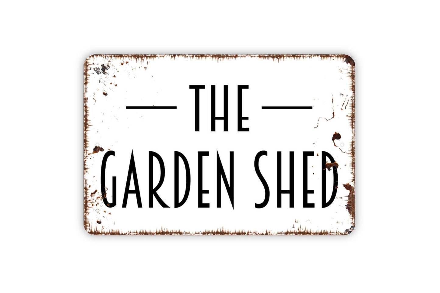 The Garden Shed Sign - Metal Sign, Farmhouse Contemporary Modern Wall Metal Sign