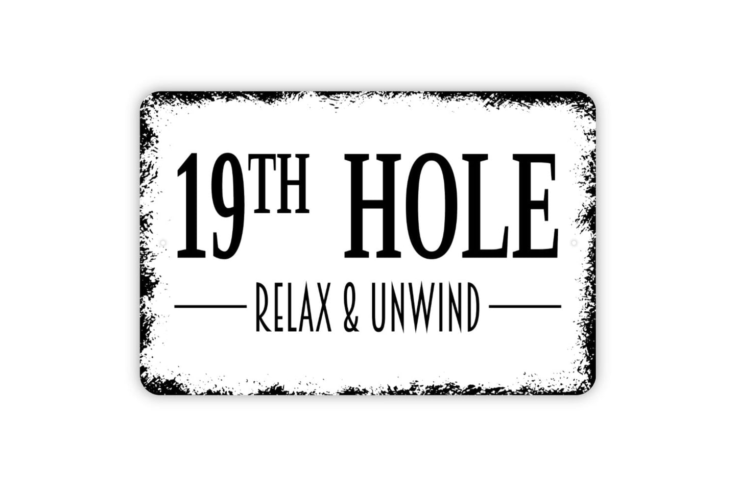 19th Hole Metal Sign - Golf Club Bar Metal Indoor or Outdoor Wall Art