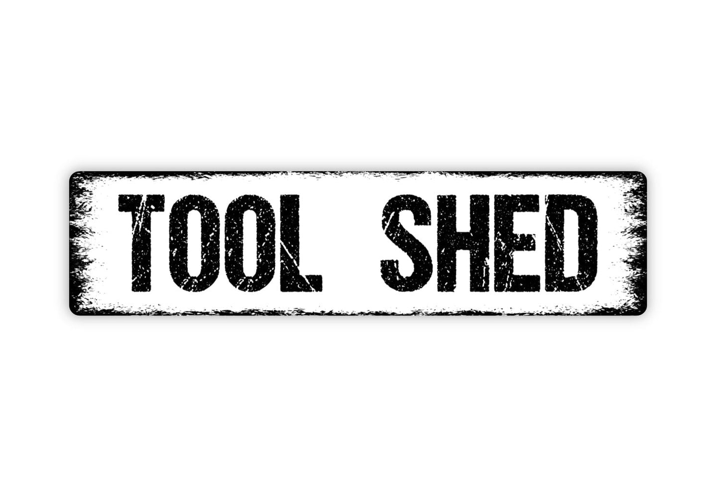 Tool Shed Sign - Workshop Garage Man Cave She Shed Storage Gardening Rustic Street Metal Sign or Door Name Plate Plaque