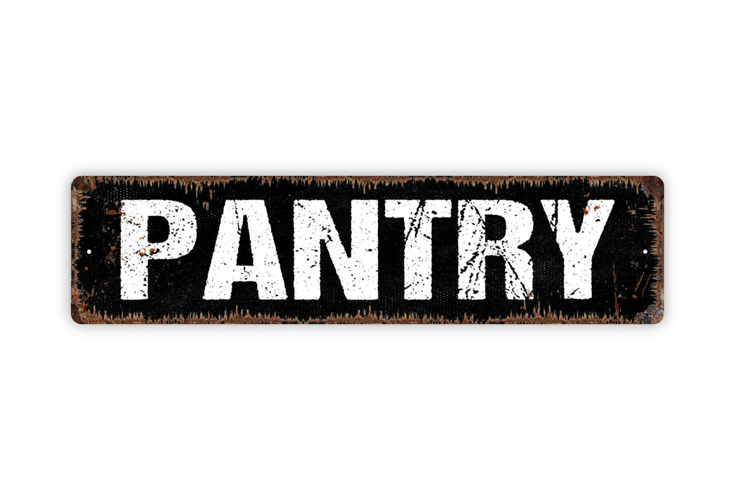 Pantry Sign - Kitchen Cafe Diner Dry Goods Snacks Rustic Street Metal Sign or Door Name Plate Plaque