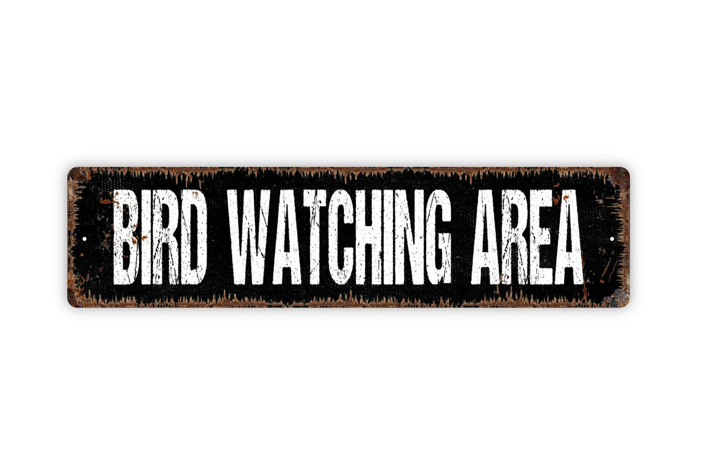 Bird Watching Area Sign - Apiary Garden Wildlife Viewing Rustic Street Metal Sign or Door Name Plate Plaque