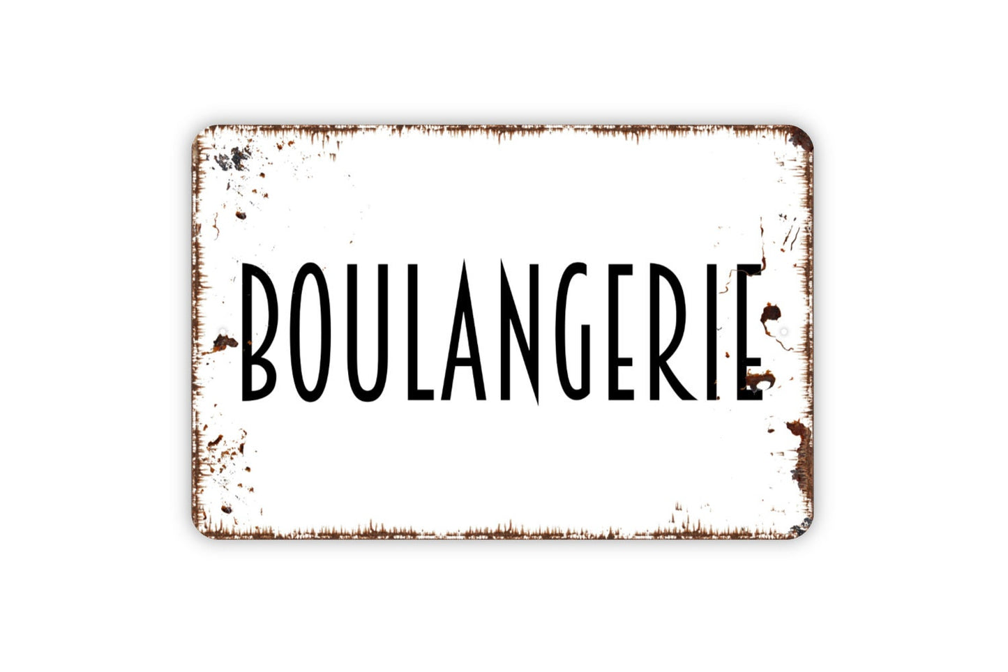 Boulangerie Sign - Metal Sign, Farmhouse Contemporary Modern Wall Metal Sign