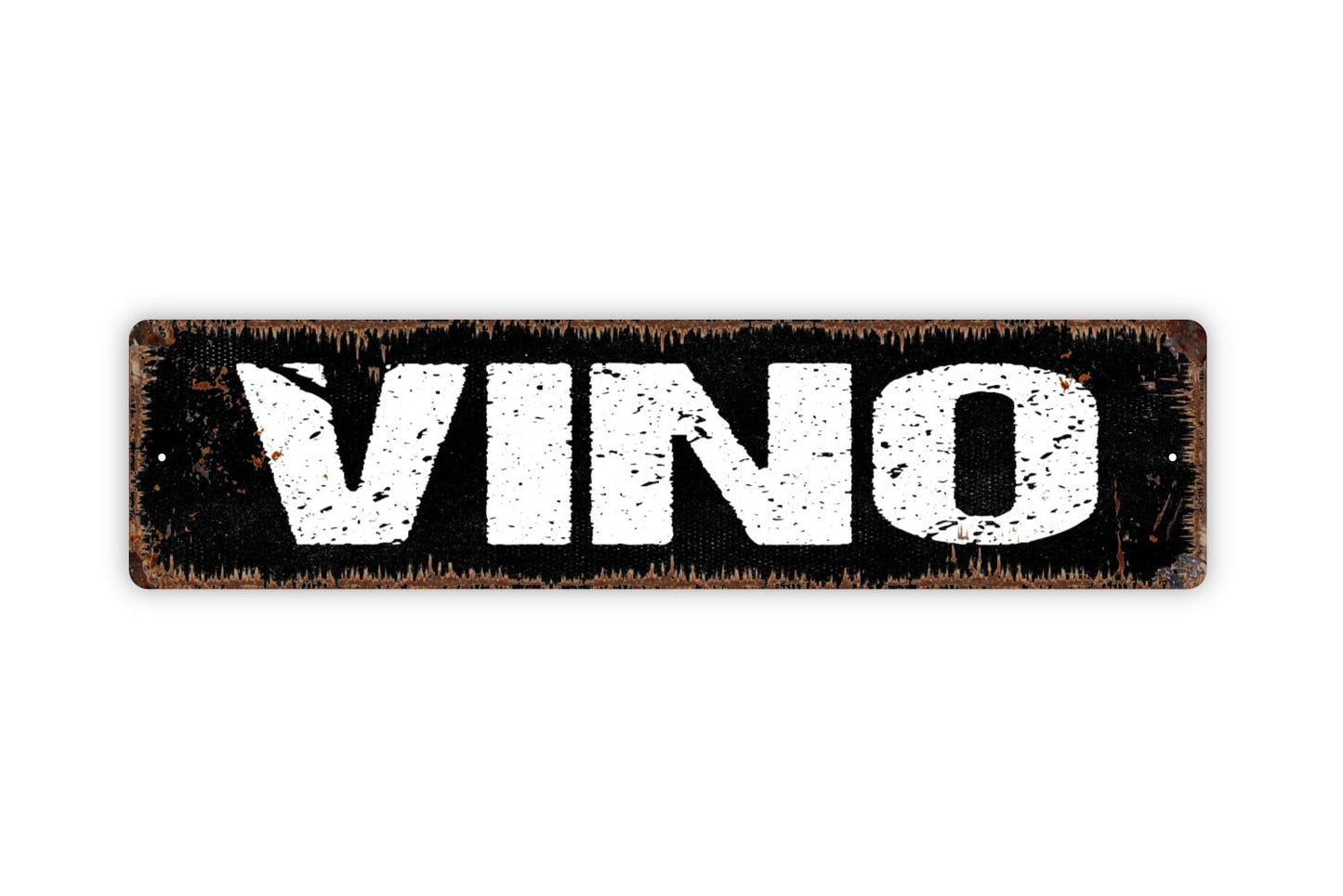 Vino Sign - Wine Cellar Kitchen Pantry Winery Vineyard Rustic Street Metal Sign or Door Name Plate Plaque