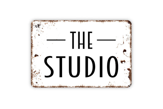 The Studio Sign - Metal Sign, Custom Farmhouse Kitchen Wall Metal Sign