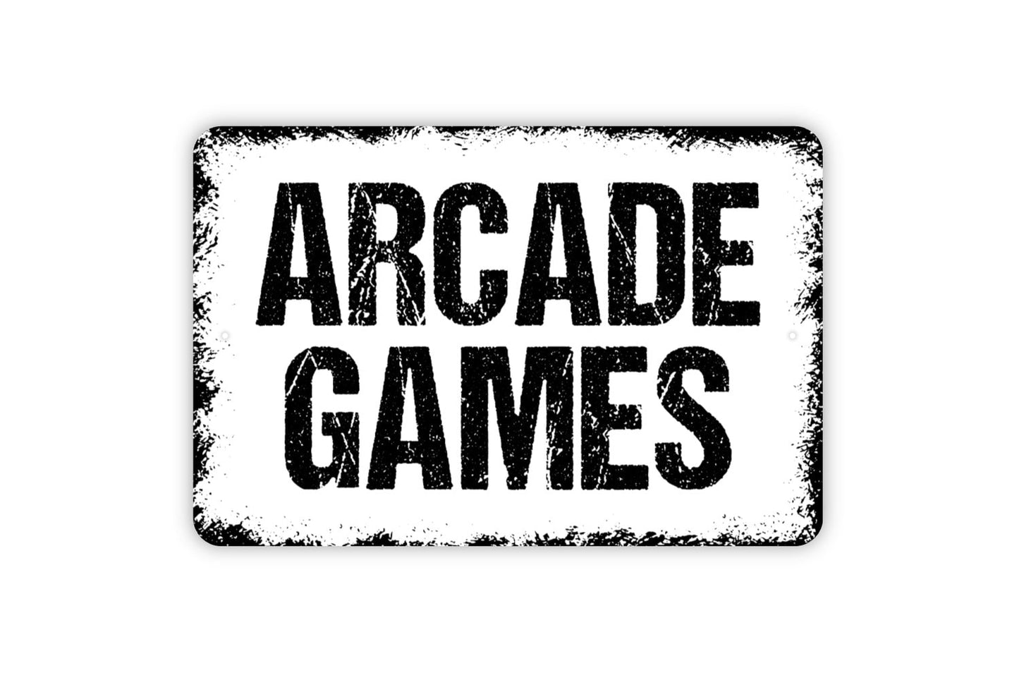 Arcade Games Sign - Game Room Metal Indoor or Outdoor Wall Art