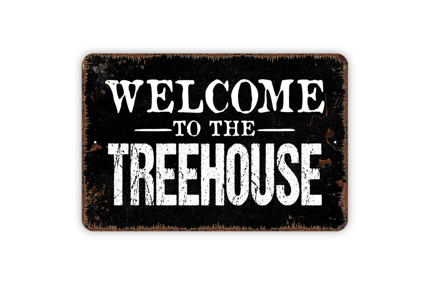 Welcome To The Treehouse Sign - Kids Metal Indoor or Outdoor Wall Art