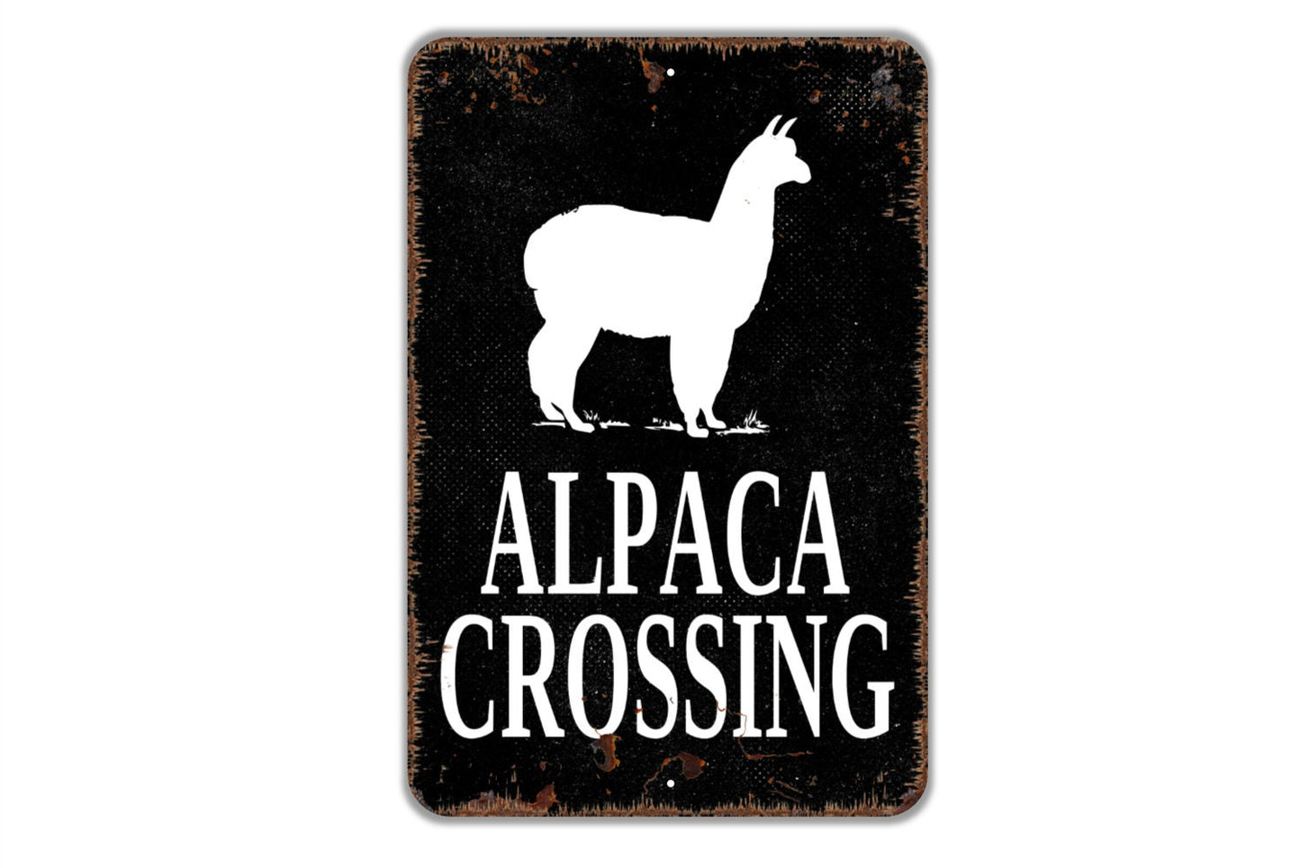 Alpaca Crossing Sign - Farm Metal Indoor or Outdoor Wall Art