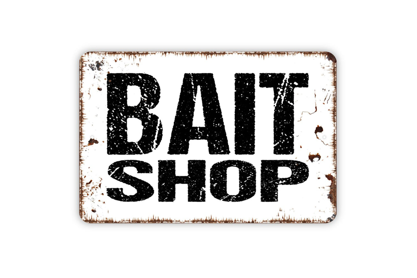 Bait Shop Sign - Fishing Tackle Fisherman Metal Indoor or Outdoor Wall Art