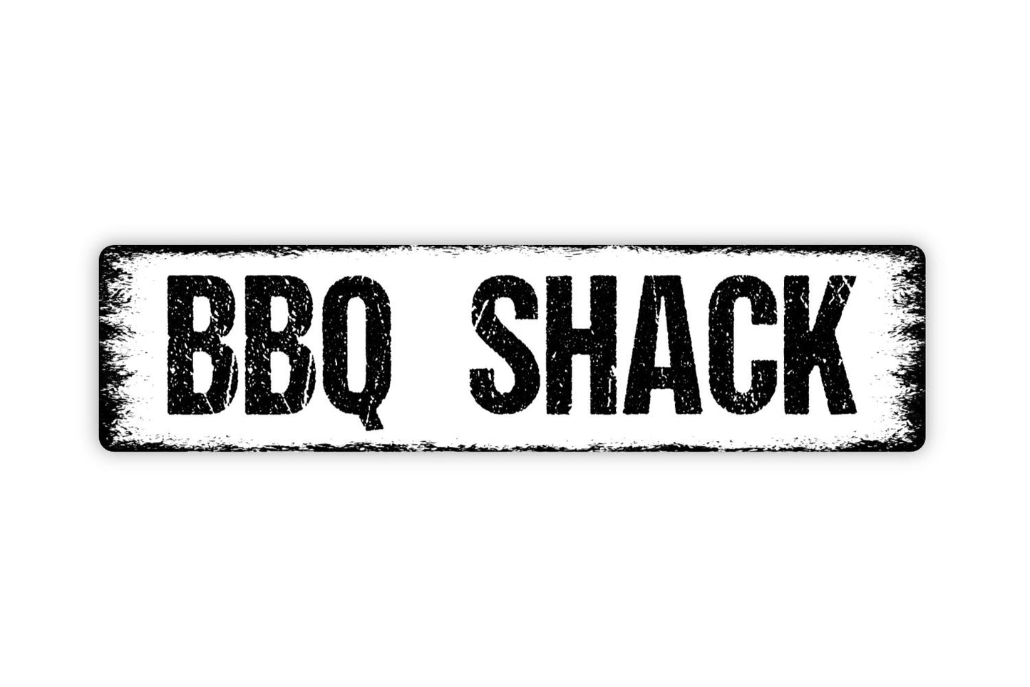 BBQ Shack Sign - Barbecue Smoke Pit Smoker Grill Pit Master Rustic Street Metal Sign or Door Name Plate Plaque