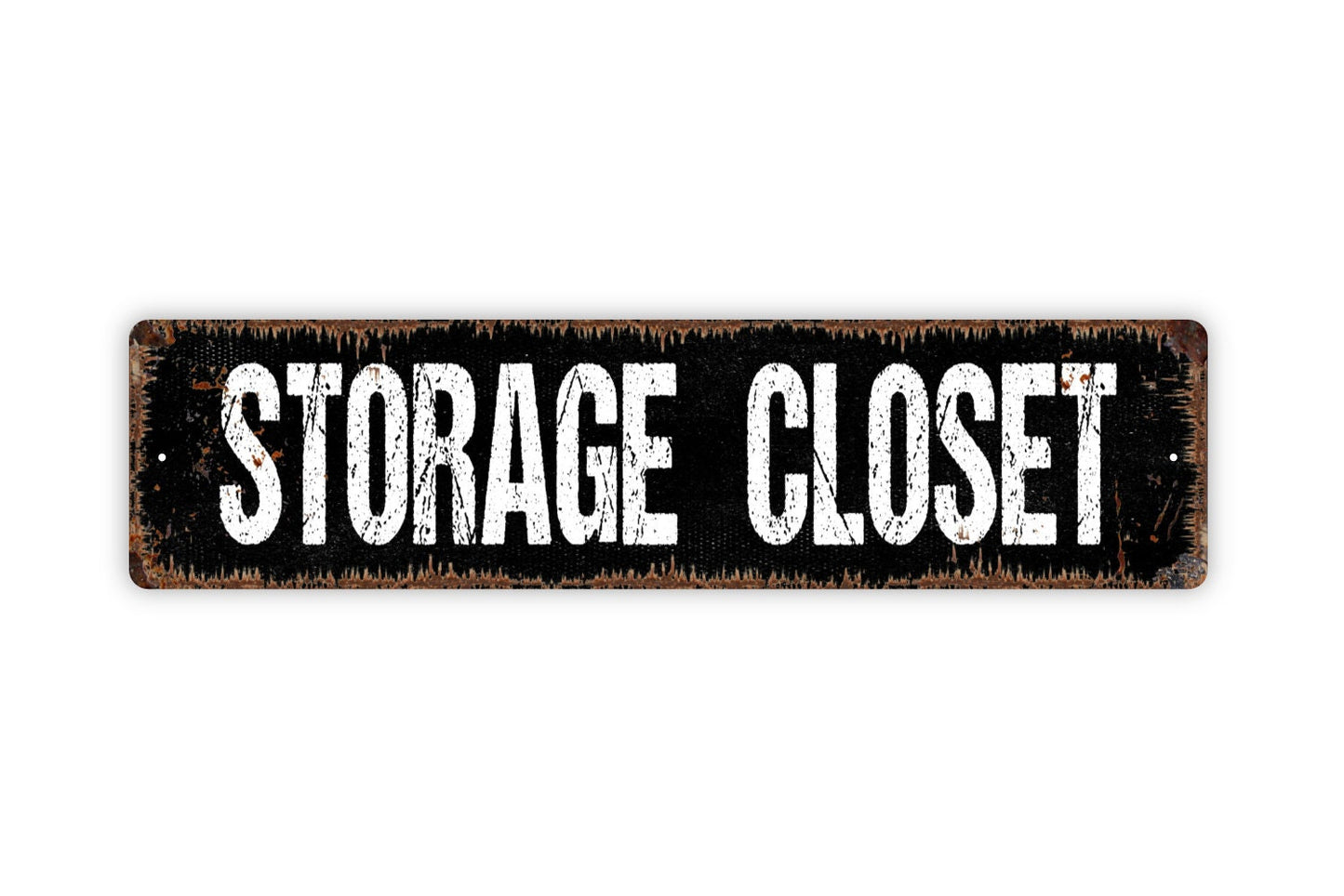 Storage Closet Sign - Rental Vacation Property Hotel Motel Bed And Breakfast Rustic Street Metal Sign or Door Name Plate Plaque