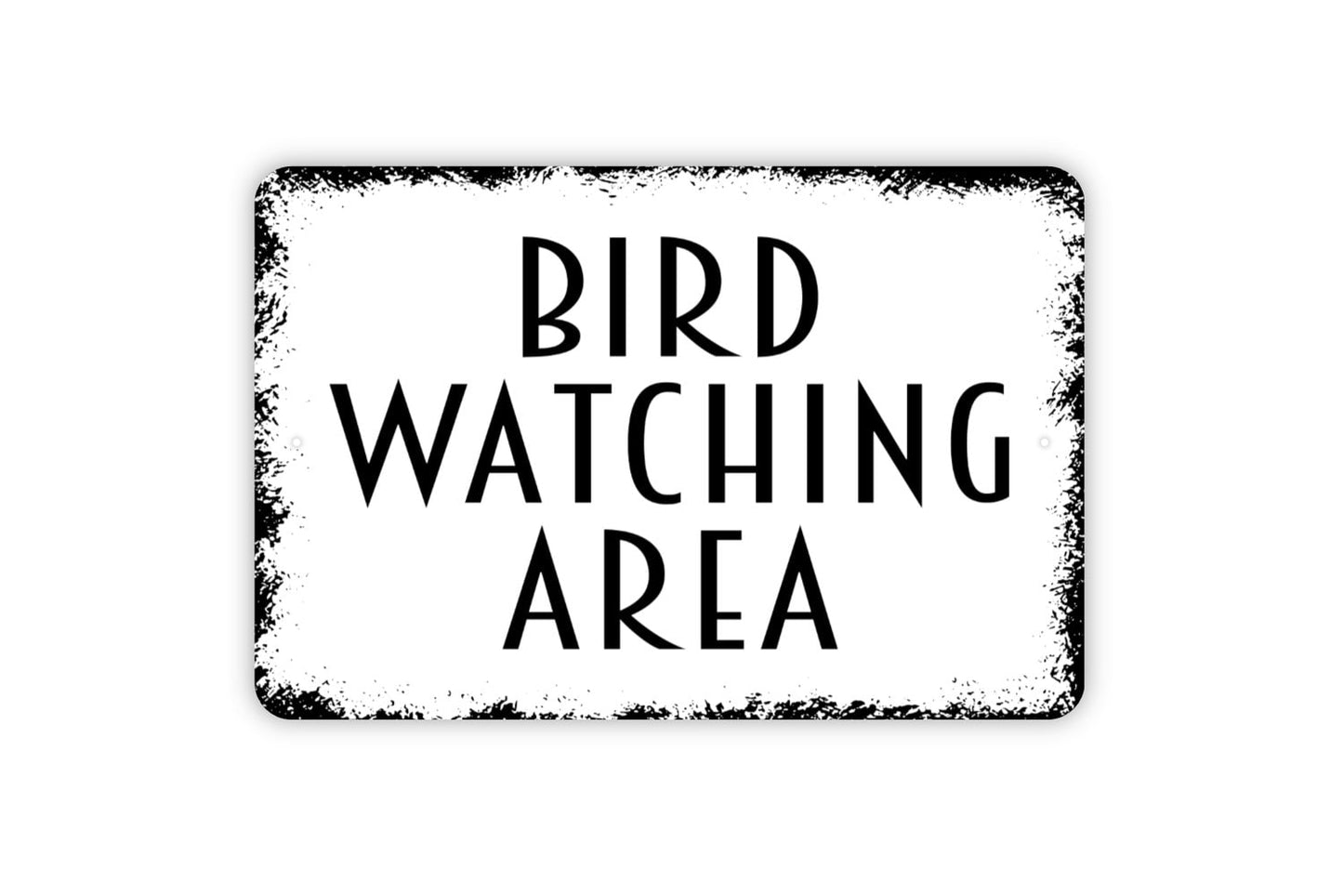 Bird Watching Area Metal Sign - Birding Garden Metal Indoor or Outdoor Wall Art