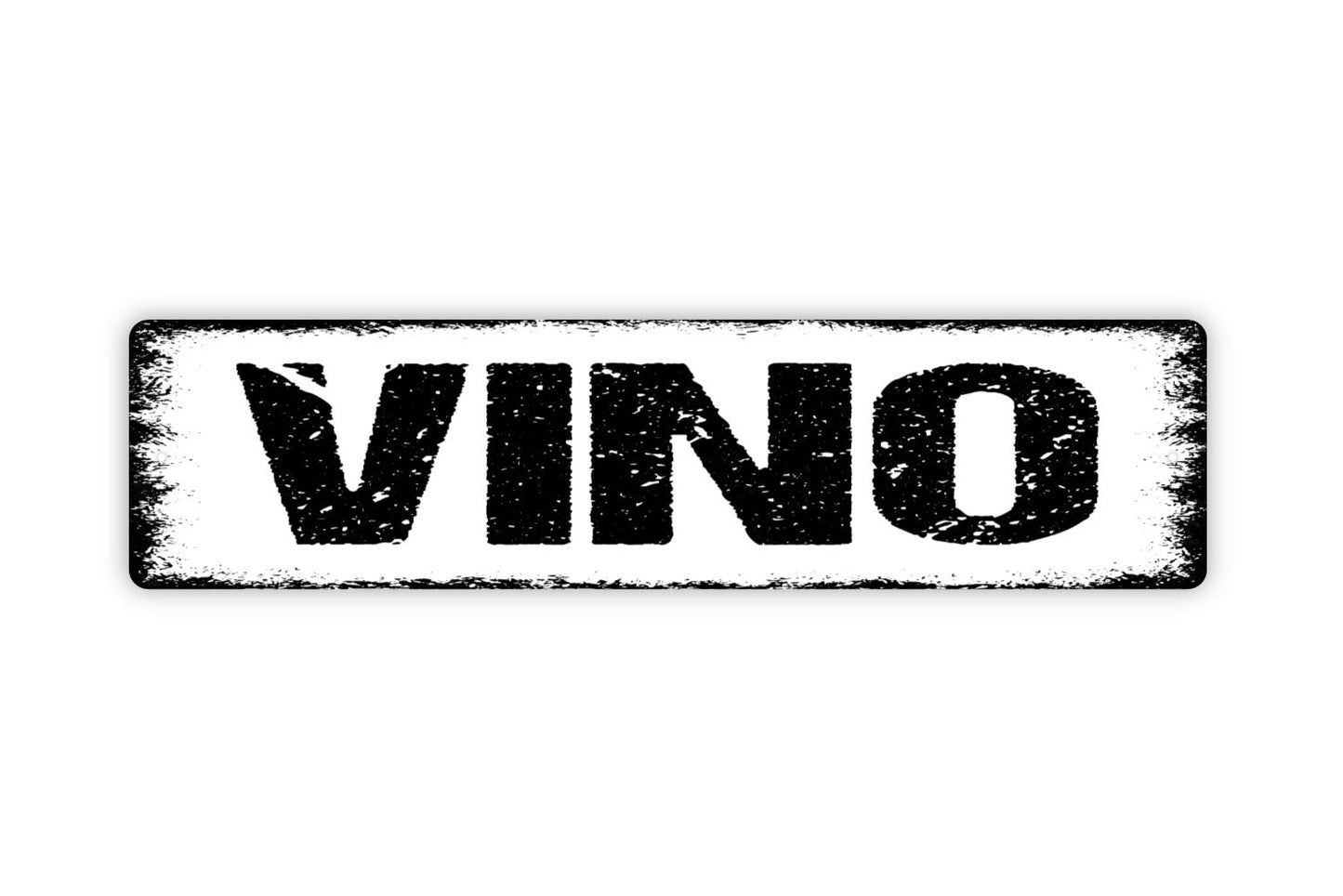 Vino Sign - Wine Cellar Kitchen Pantry Winery Vineyard Rustic Street Metal Sign or Door Name Plate Plaque